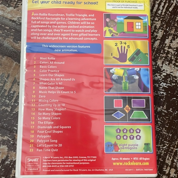 Rick n learn dvd colors shapes and counting - Picture 2 of 3